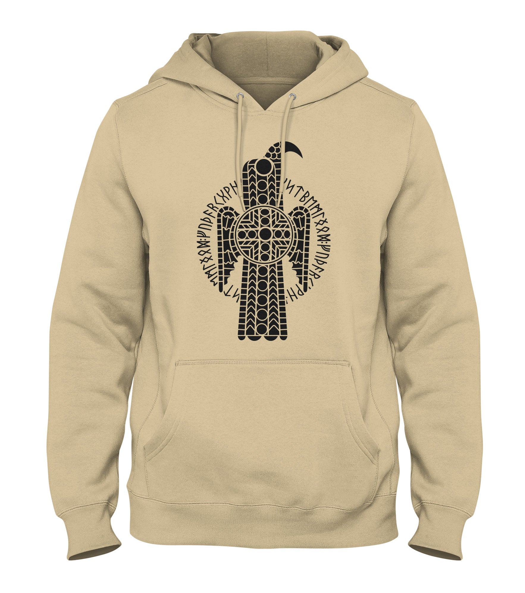 Viking Hoodie Norse Culture Pagan Glyph Raven of Midgard Hoodie Hoodie – Warm & Stylish · High-Quality Print