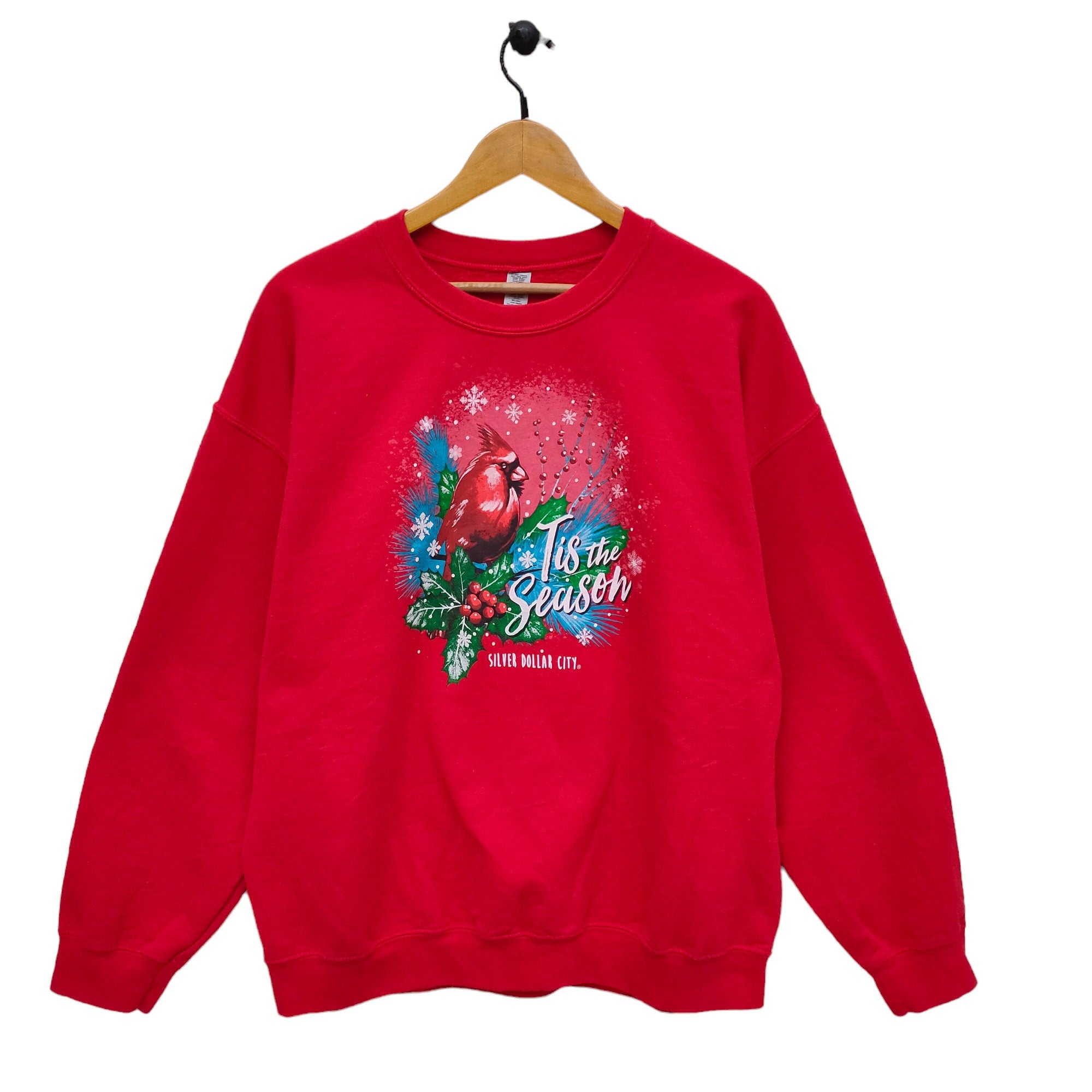 Y2K Christmas Sweatshirt X Large Vtg Style Silver Dollar City Park Sweater Jumper Crewneck Animal Graphic Size XL Sweatshirt – Premium Graphic · High-Quality Print