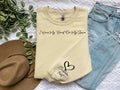 I Wear My Heart On My Sleeve Sweatshirt Gift For Mom Custom Sleeve Print Sweatshirt Personalized Sleeve Names Hoodie New Mommy Sweater Hoodie – Aesthetic Look · High-Quality Print