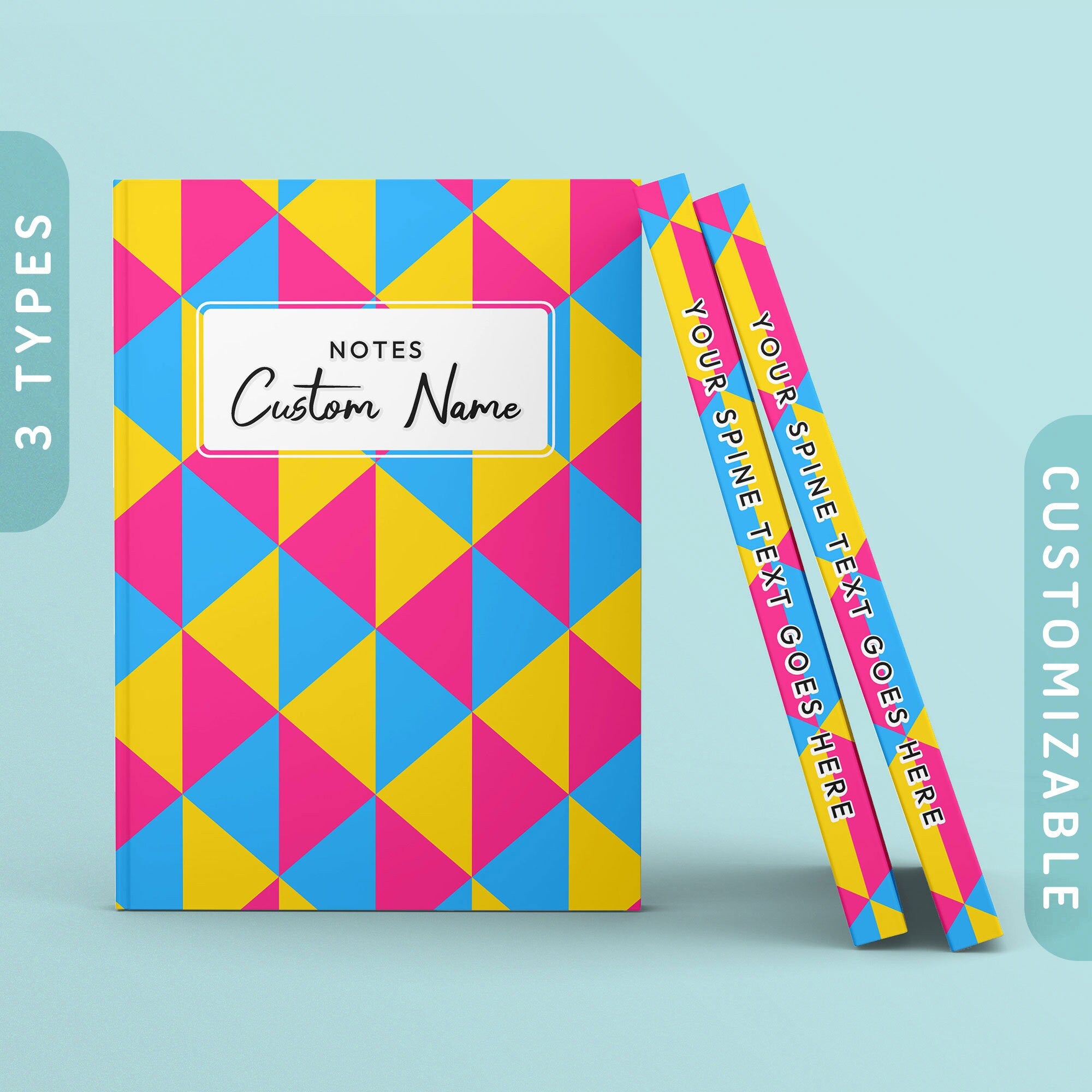 Personalized Subtle Pansexual Pride Journal Pansexual Flag Triangles Journal Customizable Hardcover Notebook Custom Name Text Graphic Tee – Easygoing Wear · Trending Graphic Apparel