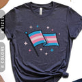Subtle Trans Flag Shirt Transgender MTF Clothing FTM Gift Trans Pride T Shirt LGBTQ Pro Trans Rights Tshirt Trans Visibility Tee Graphic Tee – Cozy Vibes · High-Quality Print