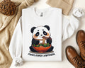 Adorable Anime Panda Sweatshirt Perfect Gift for Ramen Lovers Cute Panda Bear Top Cozy Foodies Sweatshirt Japanese Cuisine Tee Sweatshirt – Bold Style · Top Pick For Any Outfit