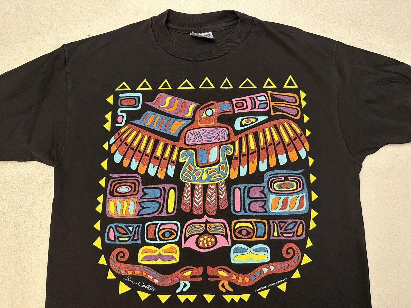 Vintage 1990s 90s Native American Aztec Susan Costello Art Artist T Shirt M NEW Graphic Tee – Fan Favorite · High-Quality Print