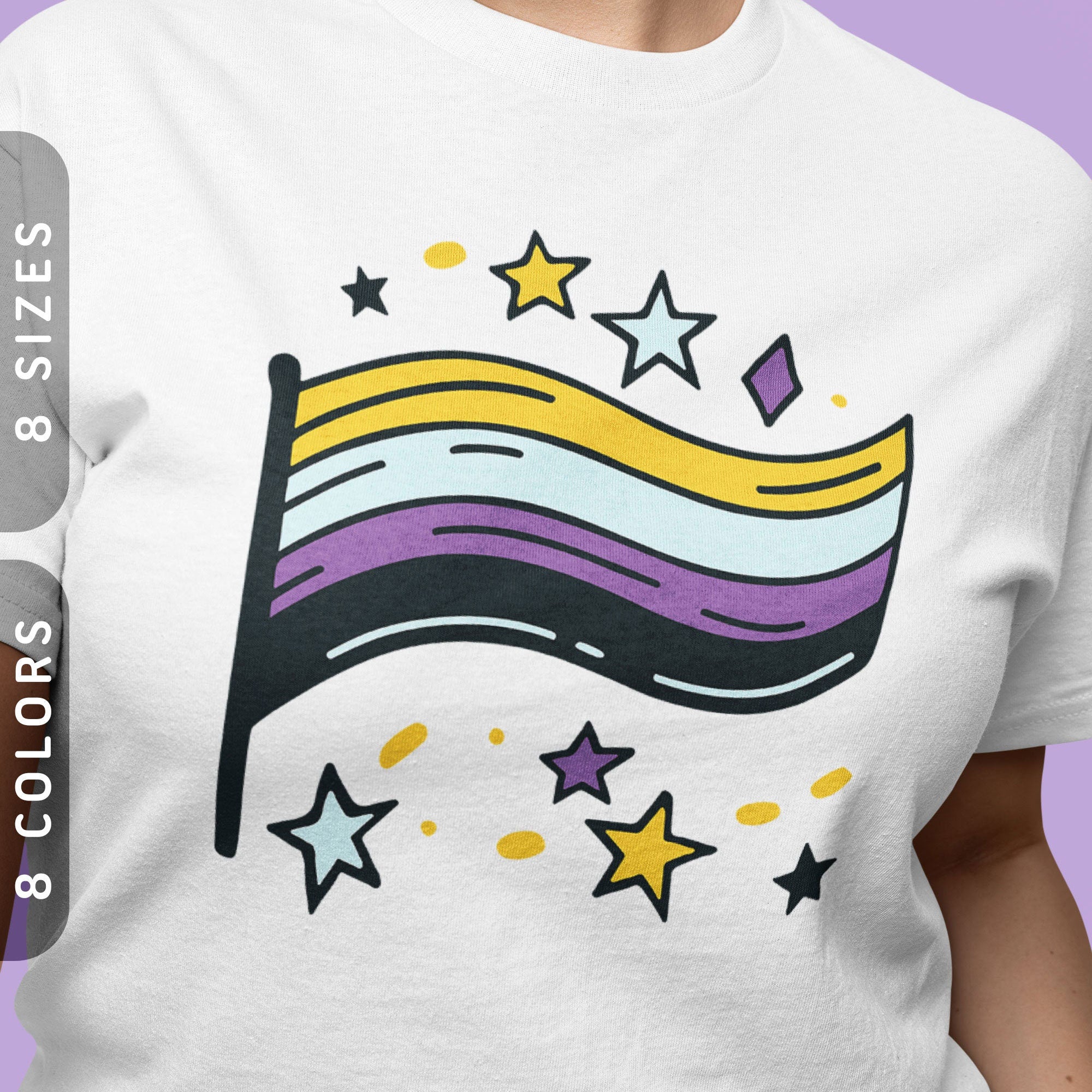 Subtle Enby Flag Shirt Nonbinary Flag Pride T Shirt Gender Neutral Genderfluid Tee LGBTQ Flag Shirt Enby Shirt Non Binary NB Shirt Graphic Tee – Aesthetic Look · Top Pick For Any Outfit