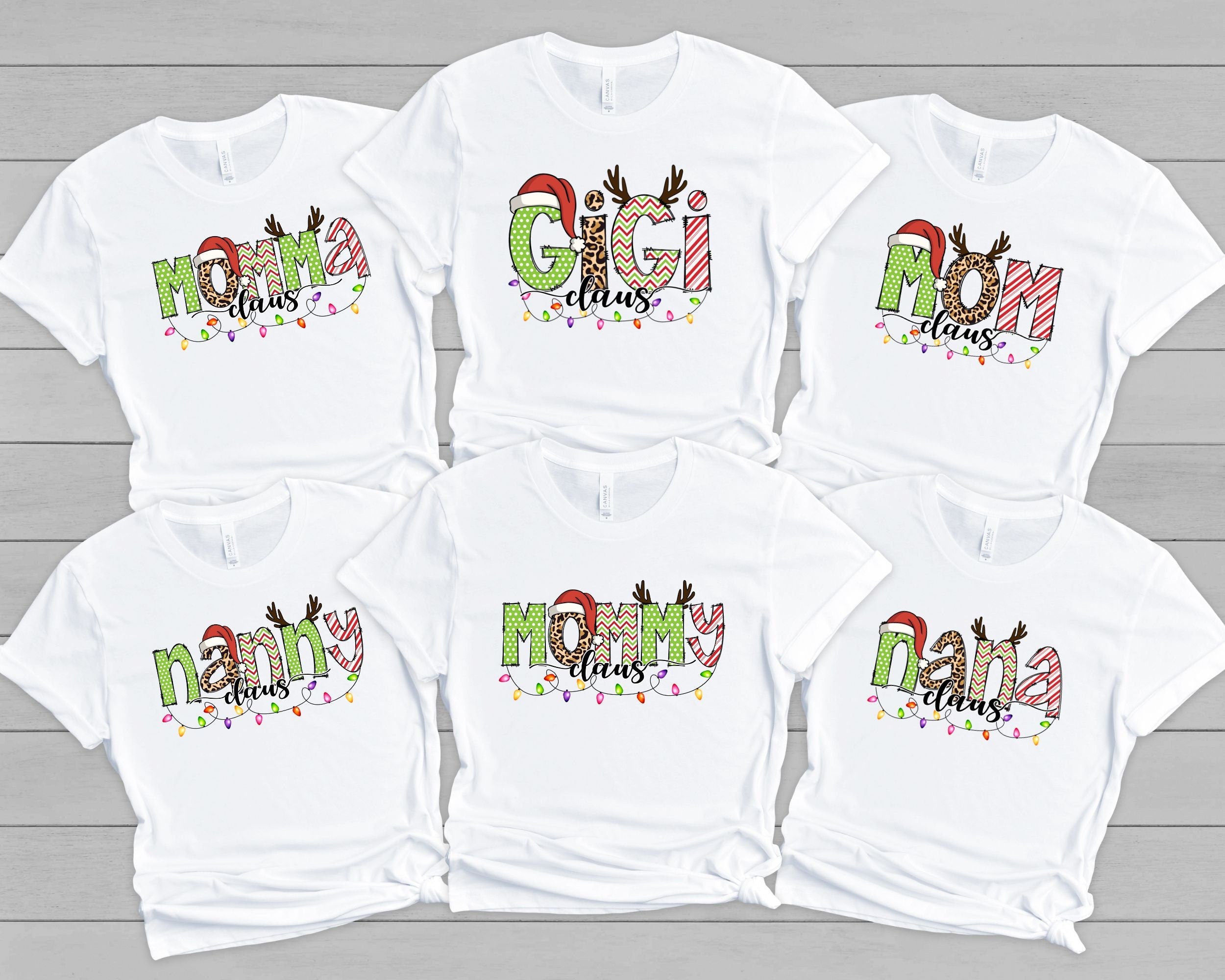 Grandma Mama Mom Nana Gigi Momma Nanny Mimi Grammy Christmas Shirt Grandkids Christmas gift for Grandma Gift For Mom Gigi Shirt Mama Tee Graphic Tee – Easygoing Wear · Top Pick For Any Outfit