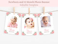 First Birthday Photo Banner Floral First Birthday Milestone Photo Cards 1st Birthday Photo Banner Monthly Milestone Baby Girl BUNNY1 Graphic Tee – Feel-Good Design · Great Gift For Fans