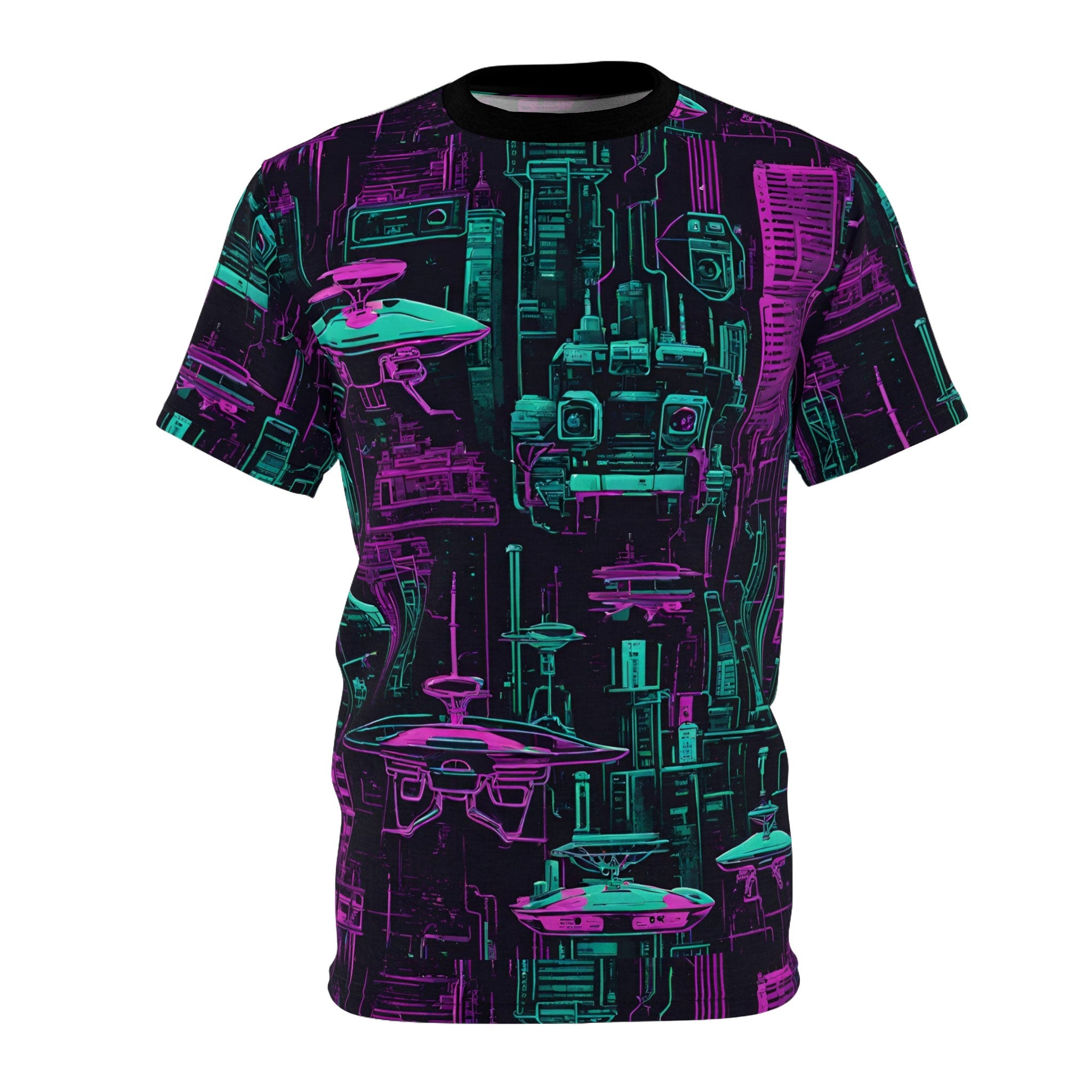 Neon Cityscape Tee Wear the Future Graphic Tee – Warm & Stylish · Perfect For Daily Wear