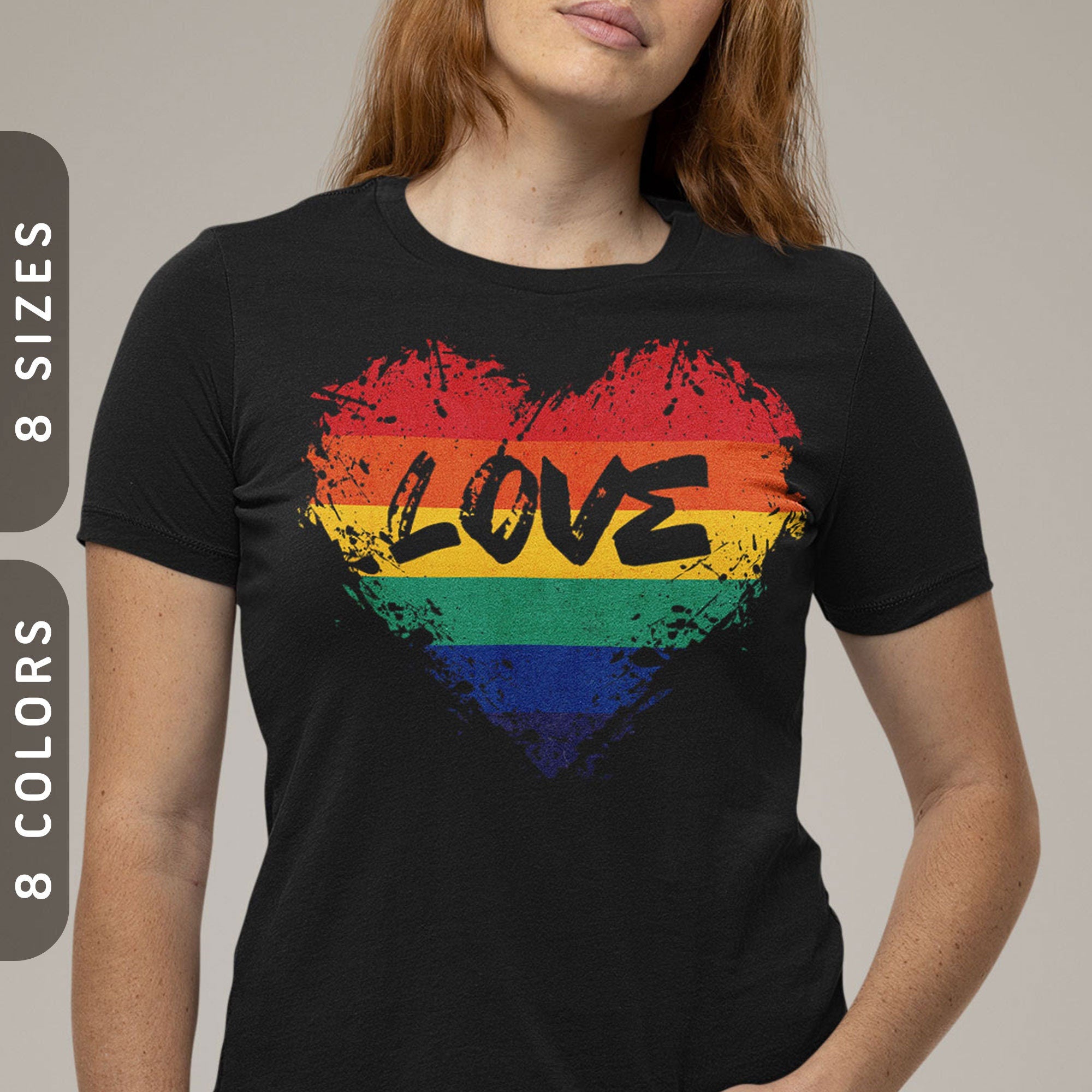 Pride Heart T Shirt Love Is Love Shirt loveislove LGBTQ Pride Shirt LGBT Flag Colors Tshirt Pride Outfit Men Women Gift Graphic Tee – Everyday Comfort · Trending Graphic Apparel