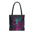 Cyberpunk Dystopia Tote Bag AOP Design with Futuristic Drones Tote Bag – Aesthetic Look · Great Gift For Fans