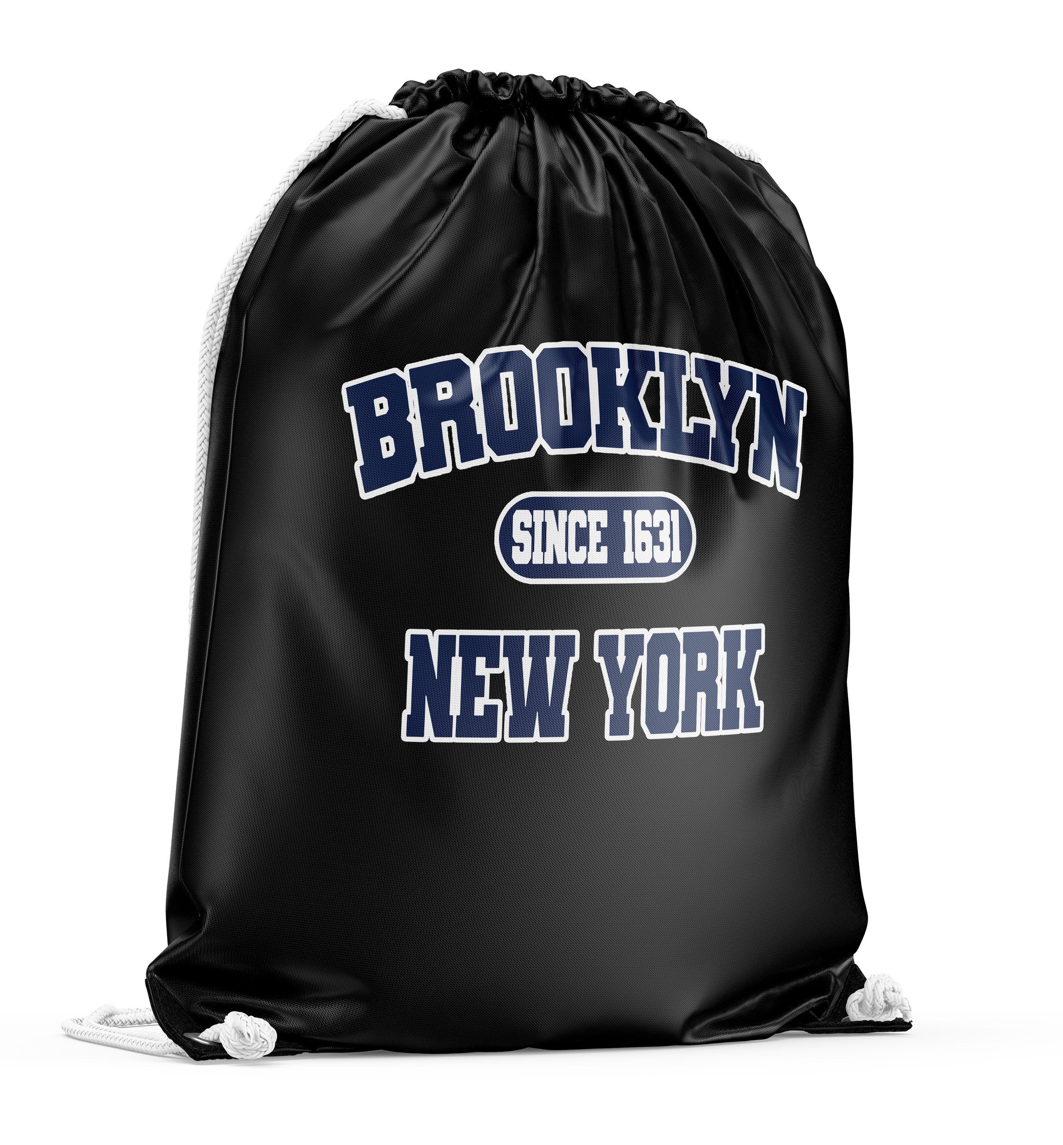 Brooklyn NYC Icon GymsacBackpack Black with White Chunky Chords Graphic Tee – Premium Graphic · Great Gift For Fans