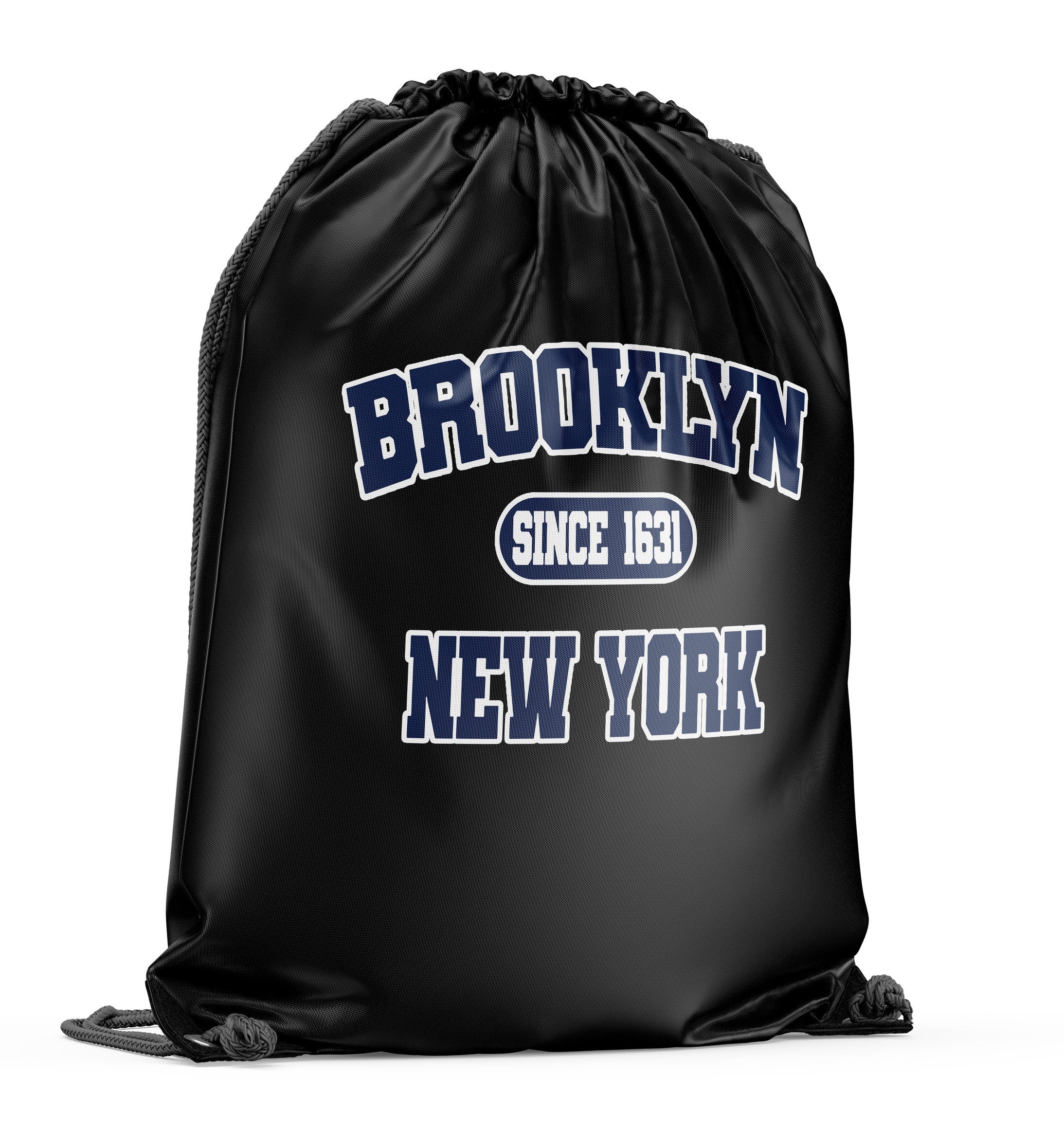 Brooklyn NYC Icon GymsacBackpack Black with Black Chunky Chords Graphic Tee – Fan Favorite · Trending Graphic Apparel