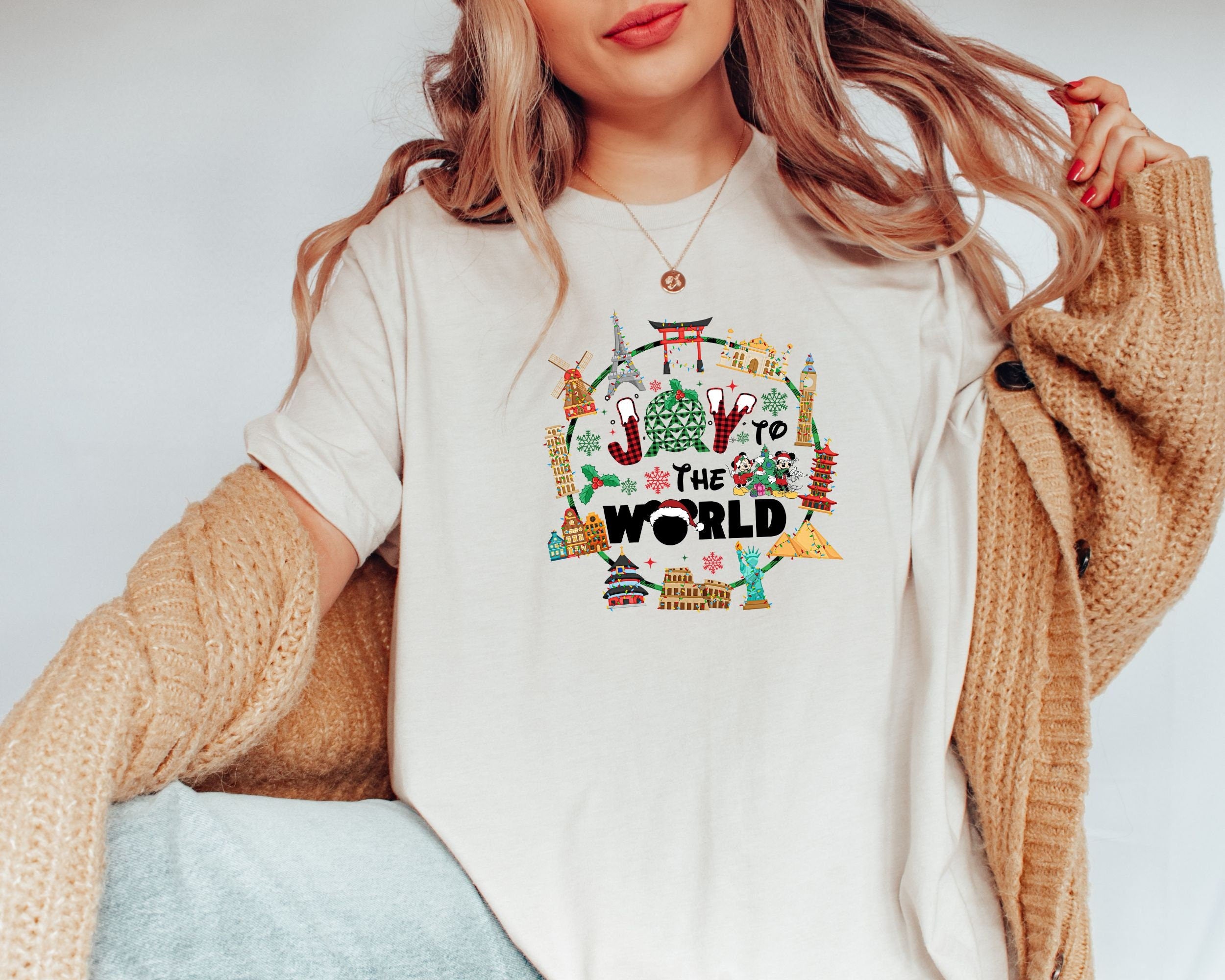 Disney Mickey Center Traveler Drink And Snack Around The World Christmas T Shirt Mickey39s Very Merry Xmas Tee Disney Christmas Gift Graphic Tee – Everyday Comfort · Top Pick For Any Outfit