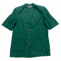Luisa Spagnoli Women39s Short Sleeve Linen Blazer Jacket Vintage Designer Green Graphic Tee – Warm & Stylish · Trending Graphic Apparel