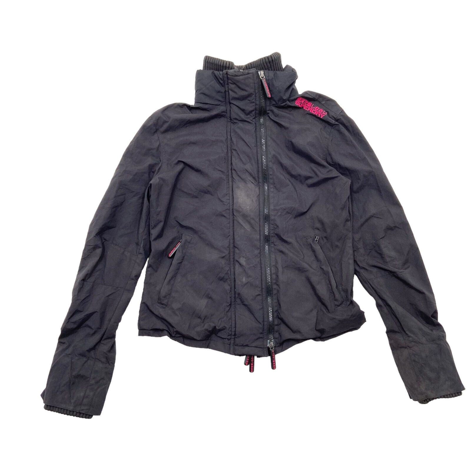 Superdry Womens Black Windcheater Nylon Rain Jacket Vintage Designer Coat VTG Graphic Tee – Soft Feel · High-Quality Print