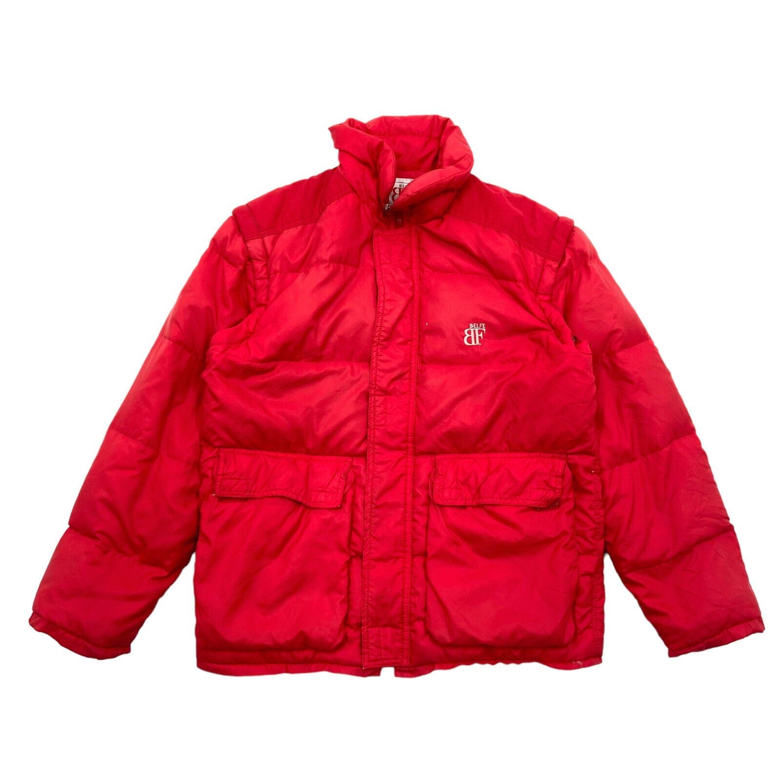 Belfe Red Padded Winter Coat Vintage High End Luxury Designer Puffer Jacket Graphic Tee – Premium Graphic · Must-Have Style