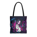 Cyber Glow Glowing Neon Lights Circuit Board All Over Print Tote Bag with Cyberpunk Girl Tote Bag – Feel-Good Design · Perfect For Daily Wear