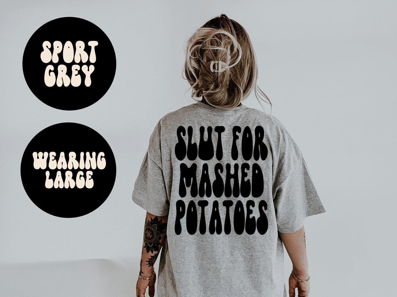 Mashed Potatoes BACK PRINT Shirt Gifts Tshirt Tees TShirt Unisex Funny Graphic Tee – Feel-Good Design · High-Quality Print