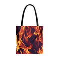 Flames Unleashed Realistic All Over Print Tote Bag Tote Bag – Warm & Stylish · Must-Have Style