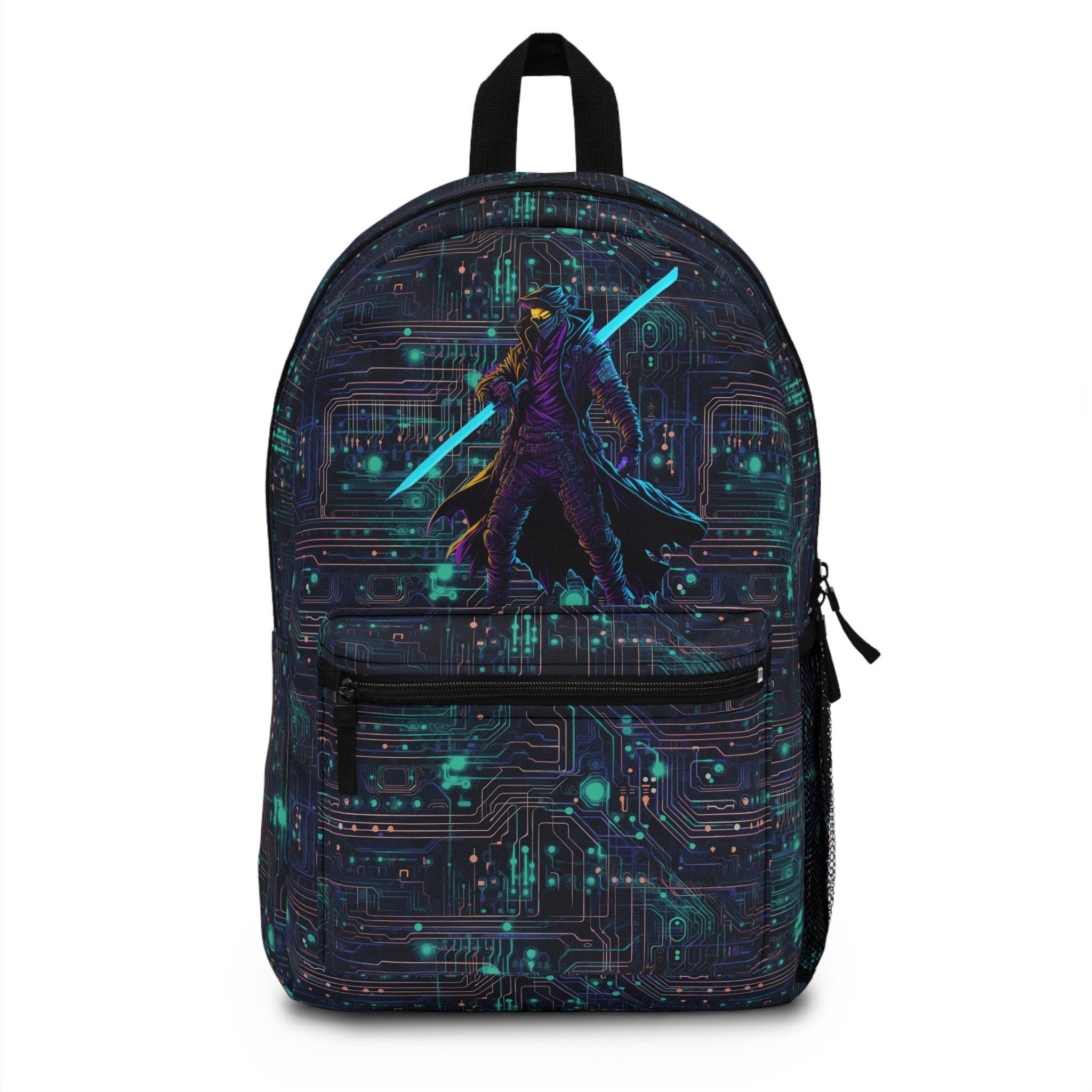 Cyberpunk Fusion Backpack Carry Your Chaos in Style Graphic Tee – Fan Favorite · Great Gift For Fans