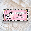 Candy Bar Wrappers for Birthday Cow Theme Birthday Party Decoration Cow Party Favors Chocolate Moo Moo I39m Two Party Decor Girl 2nd COWB1 Graphic Tee – Bold Style · Top Pick For Any Outfit
