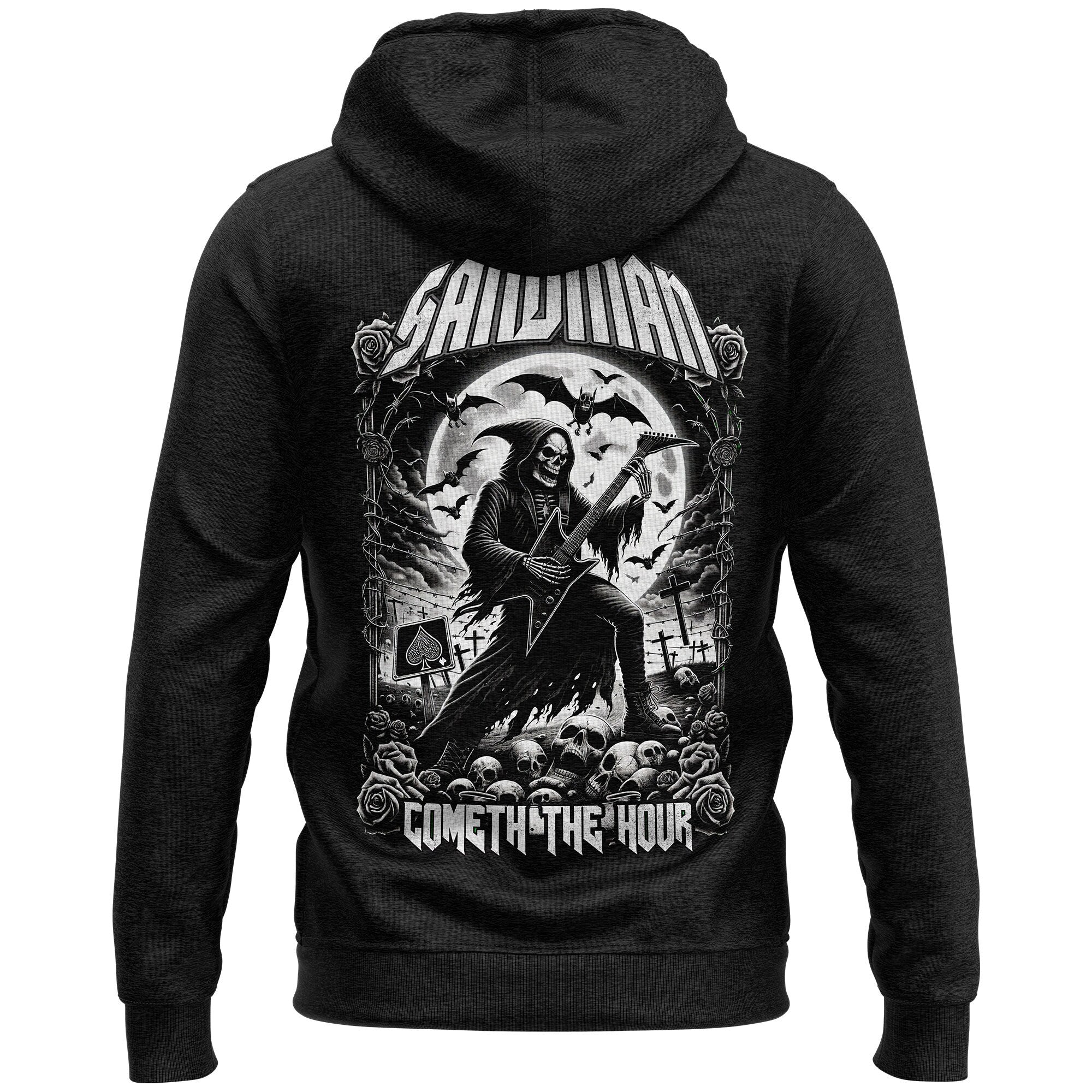 Heavy Metal Gothic Sandman Grim Reaper Zip Hoodie Hoodie – Bold Style · Trending Graphic Apparel