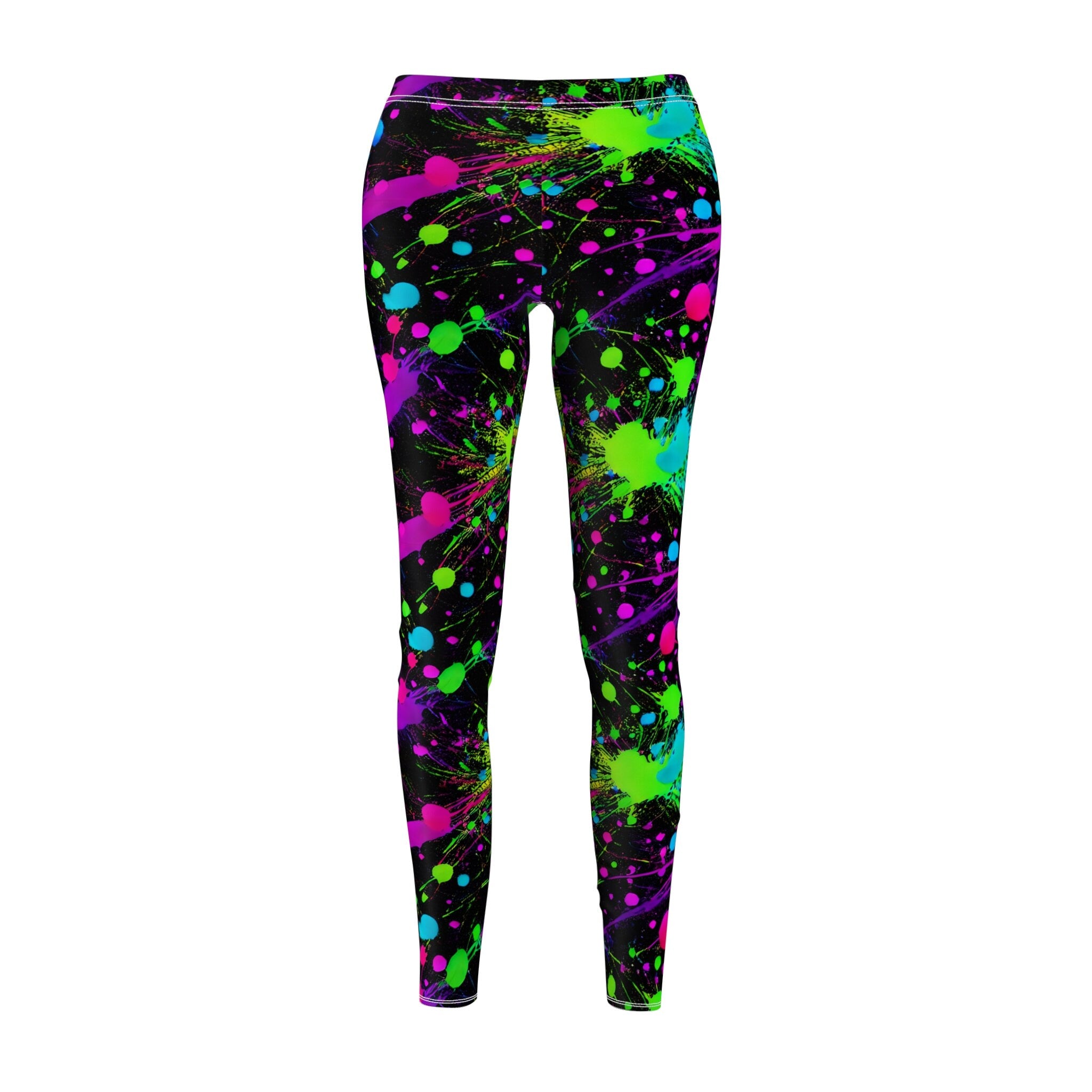 Vibrant Splatter Art Leggings for Women Women39s Cut Sew Casual Leggings AOP Graphic Tee – Fan Favorite · Perfect For Daily Wear