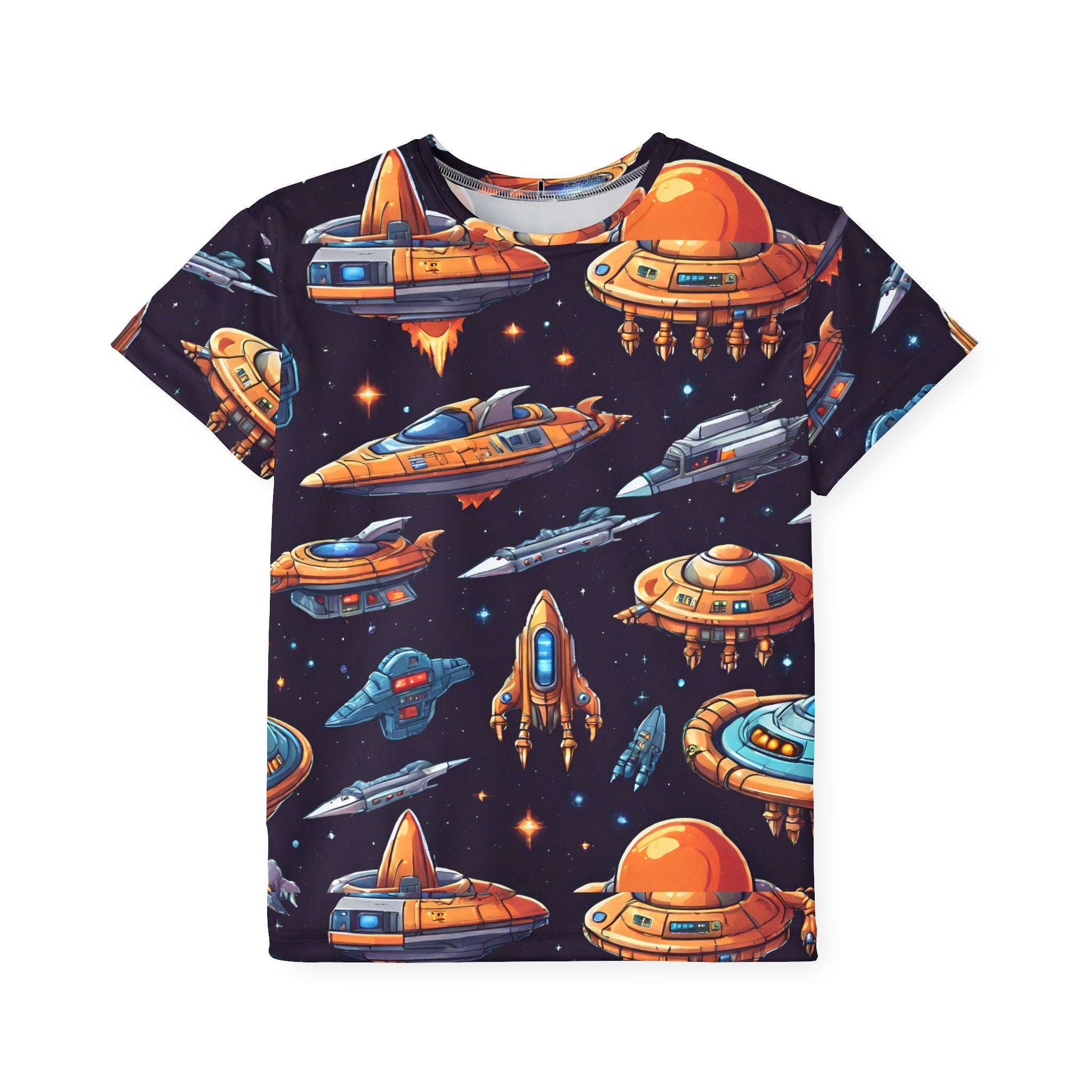 Launch into Playtime All Over Print Kid Sport Jersey with Space Ships Jersey – Cozy Vibes · Perfect For Daily Wear