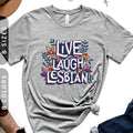 Live Laugh Lesbian T Shirt Funny Lesbian Shirt Subtle Lesbian Pride Flag Colors Unisex Tshirt Femme Lesbian Shirt Sapphic Gift Graphic Tee – Premium Graphic · Perfect For Daily Wear