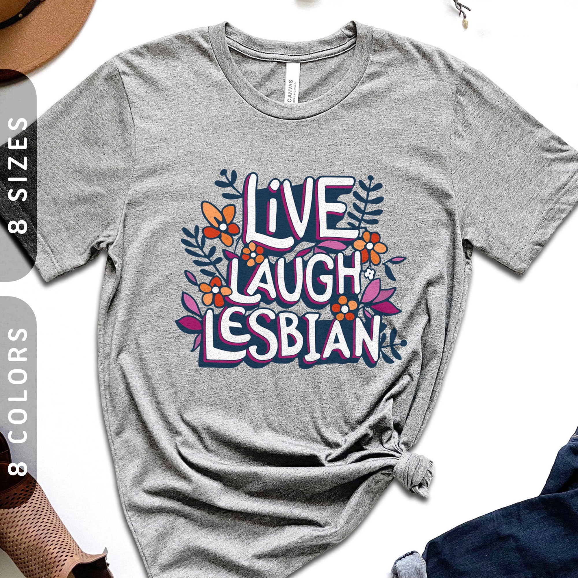 Live Laugh Lesbian T Shirt Funny Lesbian Shirt Subtle Lesbian Pride Flag Colors Unisex Tshirt Femme Lesbian Shirt Sapphic Gift Graphic Tee – Premium Graphic · Perfect For Daily Wear