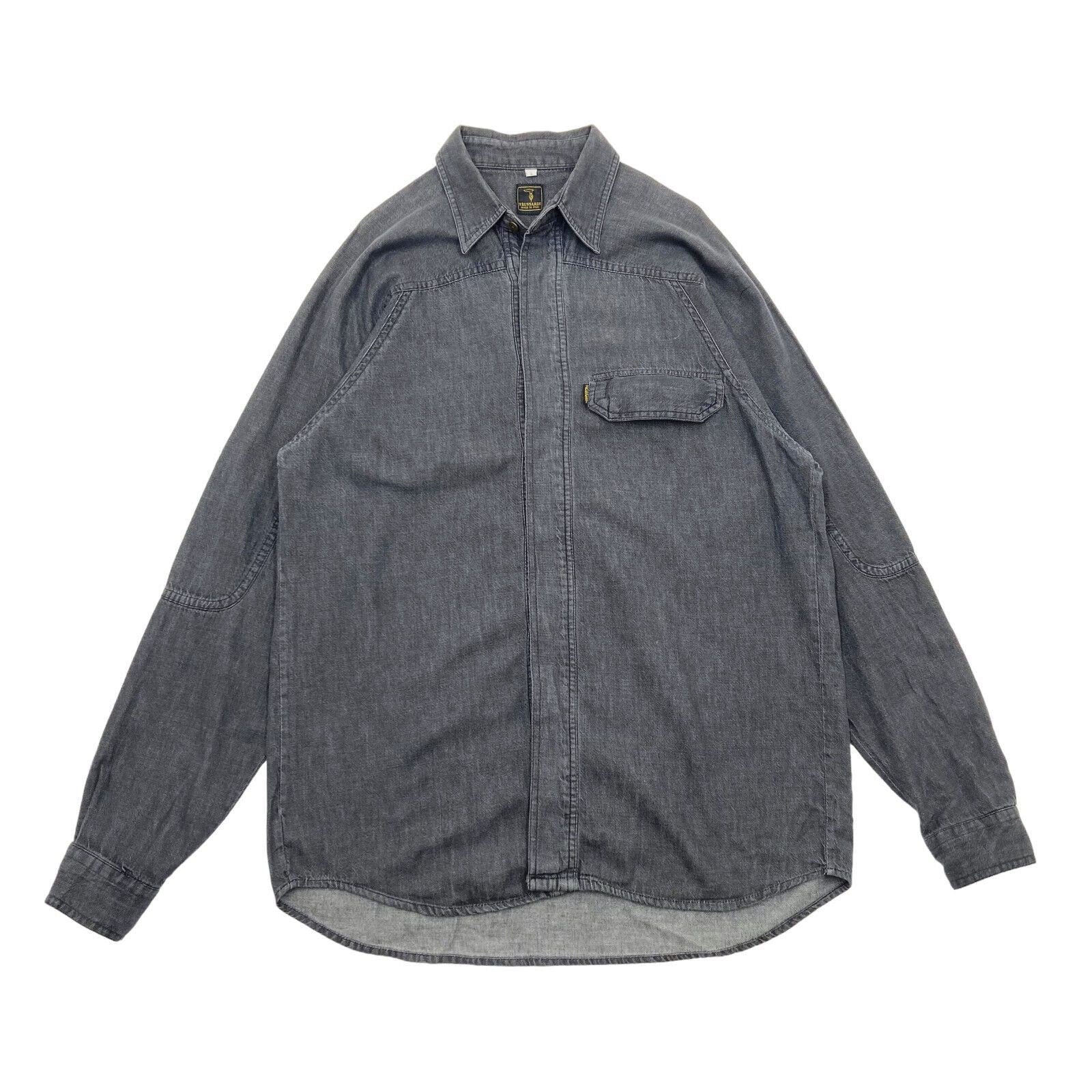 Trussardi Faded Black Button Up Shirt Vintage High End Luxury Designer VTG Graphic Tee – Fan Favorite · Trending Graphic Apparel