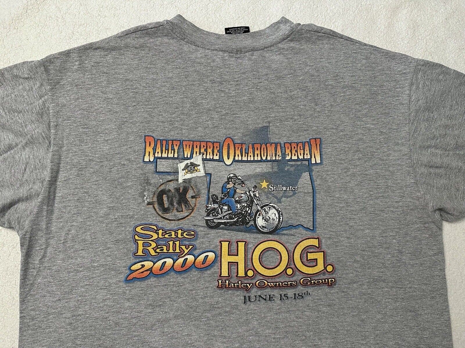 Vintage 2000s 2000 Harley Davidson Motorcycles Owners Group Oklahoma T Shirt XL Graphic Tee – Fan Favorite · Trending Graphic Apparel