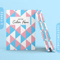 Personalized Subtle Trans Pride Triangles Journal Customizable Hardcover Notebook Custom Name Text LGBTQ Transgender Flag Journal Graphic Tee – Everyday Comfort · Must-Have Style