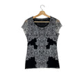 Black Micro Mesh Shirt w Graphic Print Detail Rhinestones Vintage Y2K early 2000s Grunge Goth Club Kid Graphic Tee – Premium Graphic · High-Quality Print