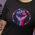 Bisexual Pride Flag Shirt Subtle Bi Pride T Shirt Resist Fist Shirt Bi Flag Colors Tshirt Discreet Bisexual Tee LGBTQ Bi Shirt Graphic Tee – Bold Style · Must-Have Style