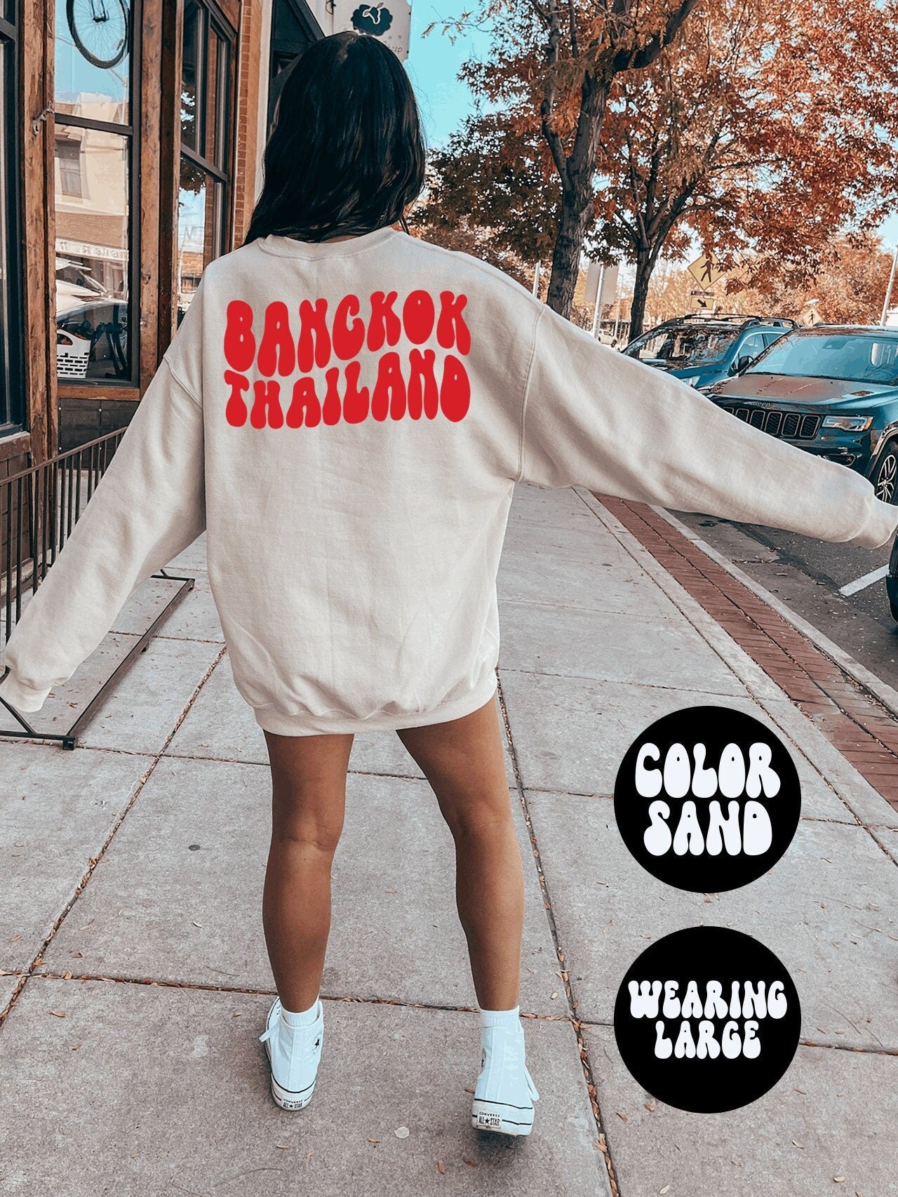 Bangkok Thailand BACK PRINT Sweatshirt Gifts Crewneck Funny Sweater Shirt Jumper Men Women Him Her Sweatshirt – Bold Style · Top Pick For Any Outfit