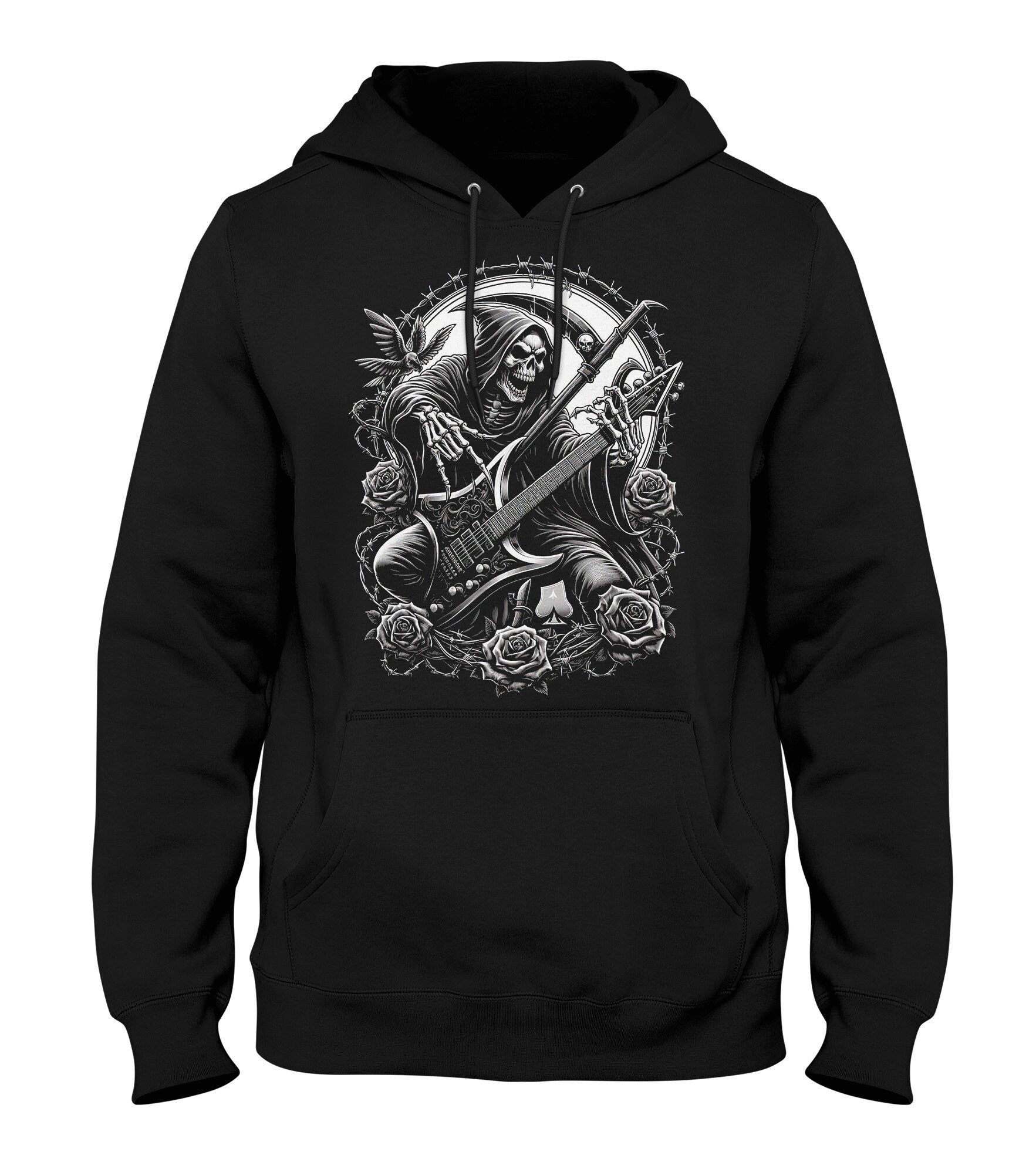 Goth Metal Grime Reaper Unisex Hoodie Hoodie – Aesthetic Look · High-Quality Print