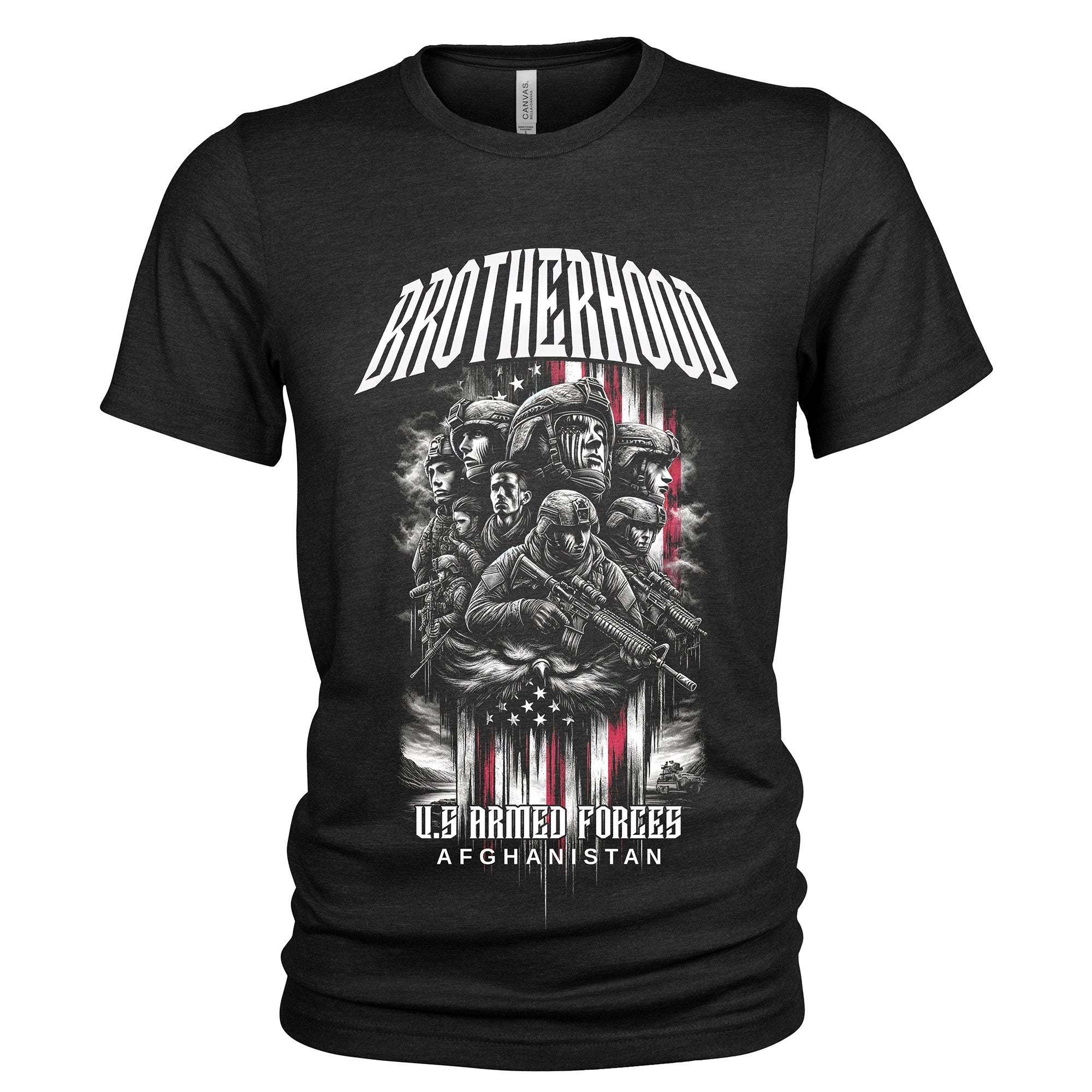US Armed Forces Brotherhood Afghanistan Unisex T Shirt Graphic Tee – Bold Style · Perfect For Daily Wear