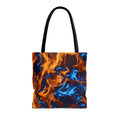 Ignite Your Style with Our Blue and Orange Flame All Over Print Tote Bag Tote Bag – Soft Feel · Top Pick For Any Outfit