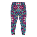 Boho Chic Red and Blue All Over Print Plus Size Leggings for Trendsetters Graphic Tee – Everyday Comfort · Great Gift For Fans