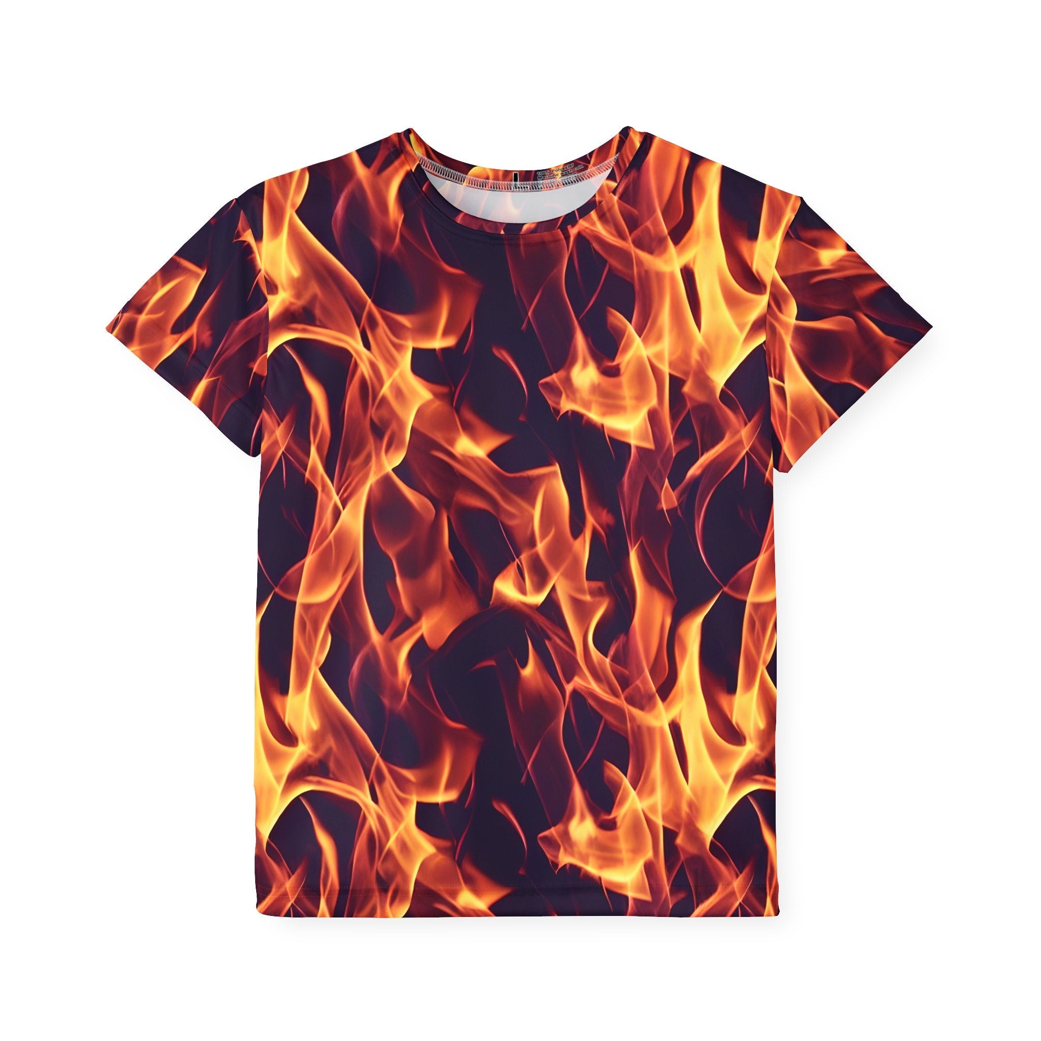 Fuel Their Passion All Over Print Kid Sport Jersey with Flames Jersey – Everyday Comfort · Top Pick For Any Outfit
