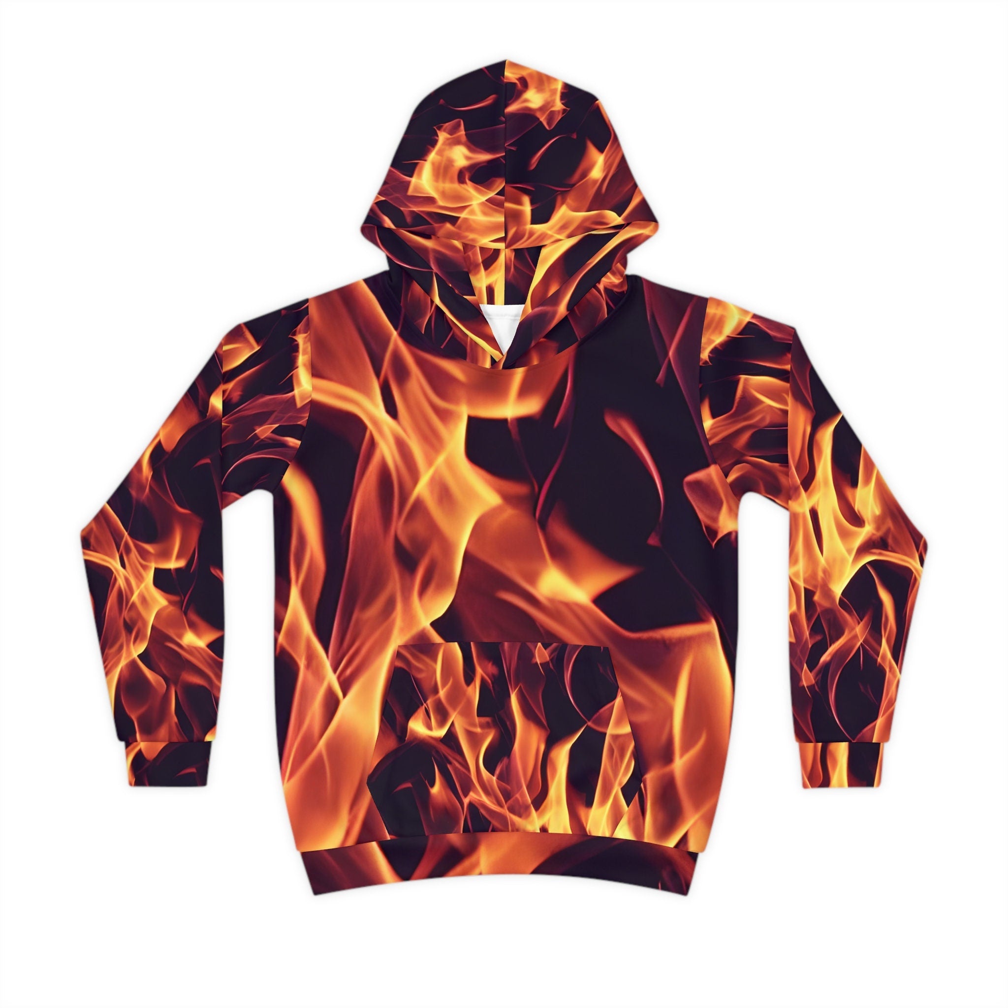 Fuel their Style All Over Print Children39s Hoodie with Dynamic Flames Children39s Hoodie AOP Hoodie – Cozy Vibes · Perfect For Daily Wear