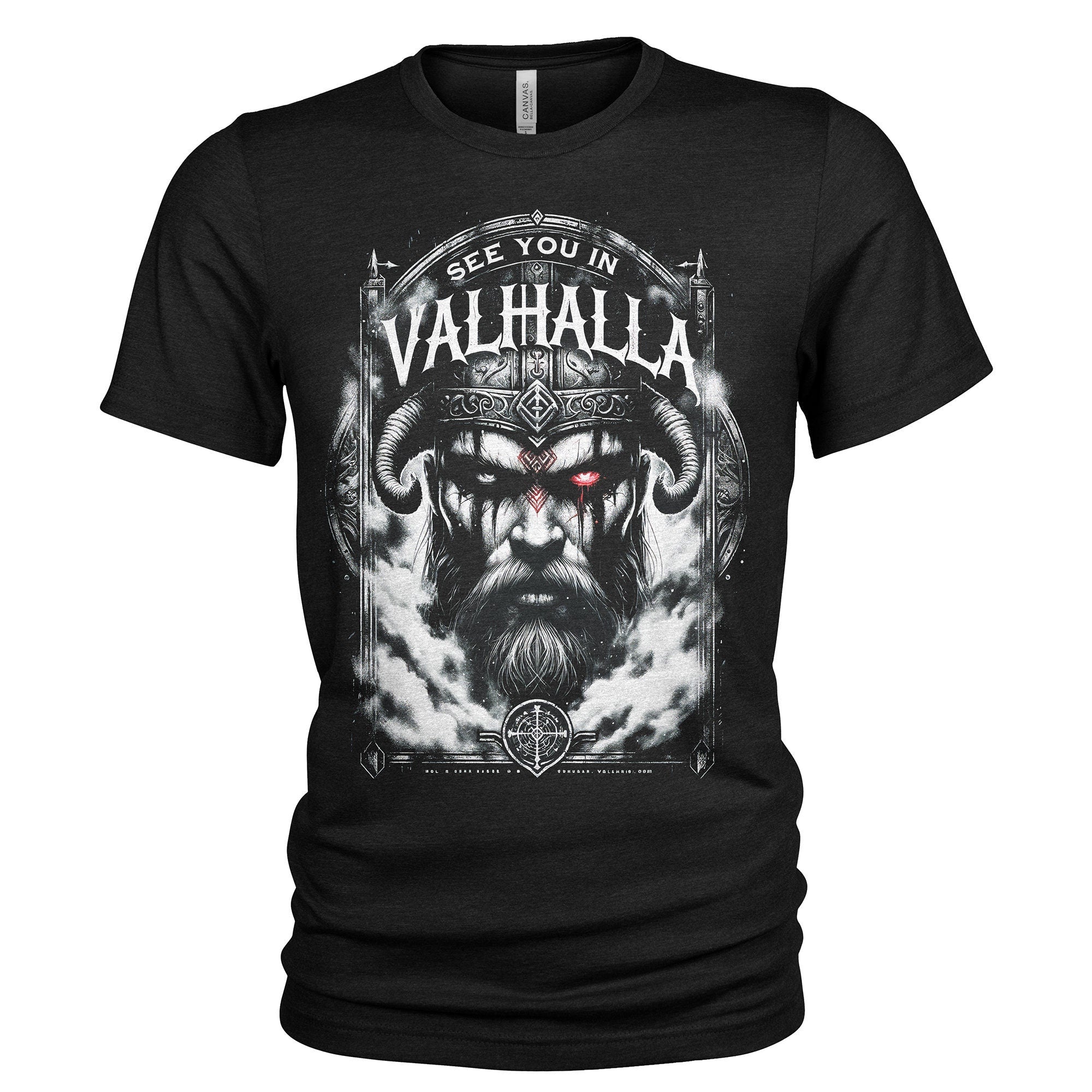 Vikings Berserker See You in Valhalla Black T Shirt Graphic Tee – Everyday Comfort · Great Gift For Fans