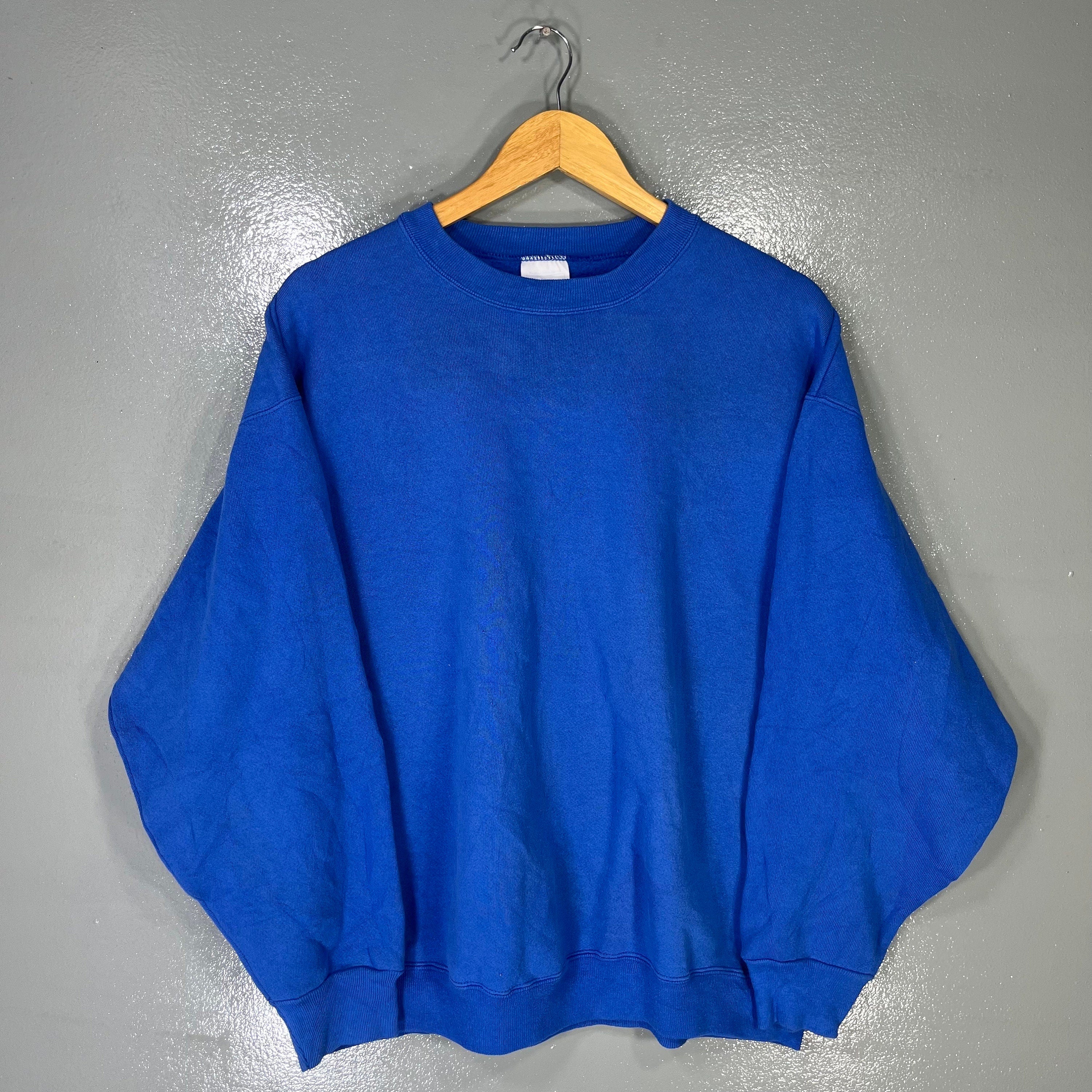 Vintage 90s Tultex Tag Plain Design Tultex Vintage Sweatshirt Crewneck Pullover Tultex Sweater Streetwear Baggie Colour Royal Blue Size X L Sweatshirt – Aesthetic Look · Trending Graphic Apparel
