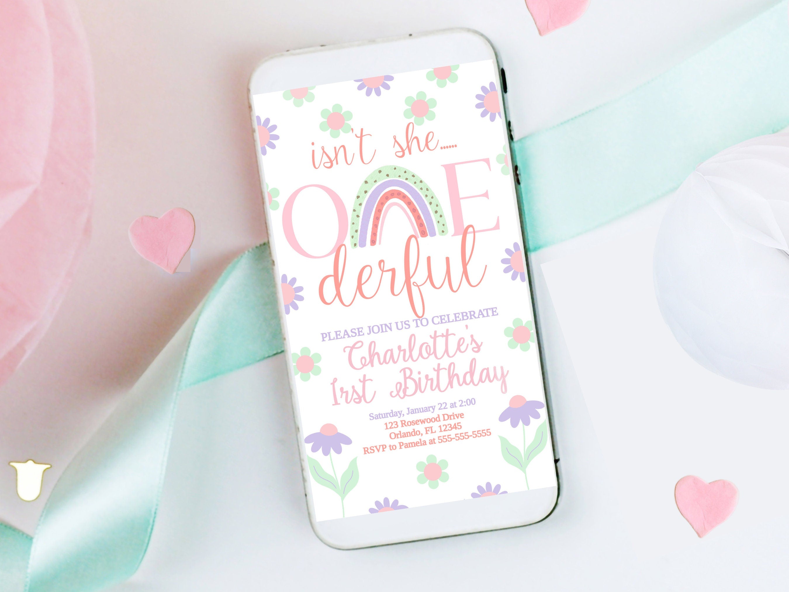 Onederful First Birthday Invitation Digital Onederful Birthday Digital Invitation 1St Birthday Party Invitation Template Electronic ONE1 Graphic Tee – Premium Graphic · Trending Graphic Apparel