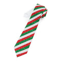 Festive Christmas Striped Tie Holiday Red Green and White with Snowflake Pattern Graphic Tee – Everyday Comfort · Must-Have Style
