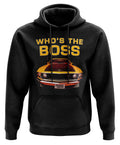 Ford Mustang Who39s the Boss 302 Hoodie Hoodie – Aesthetic Look · Trending Graphic Apparel
