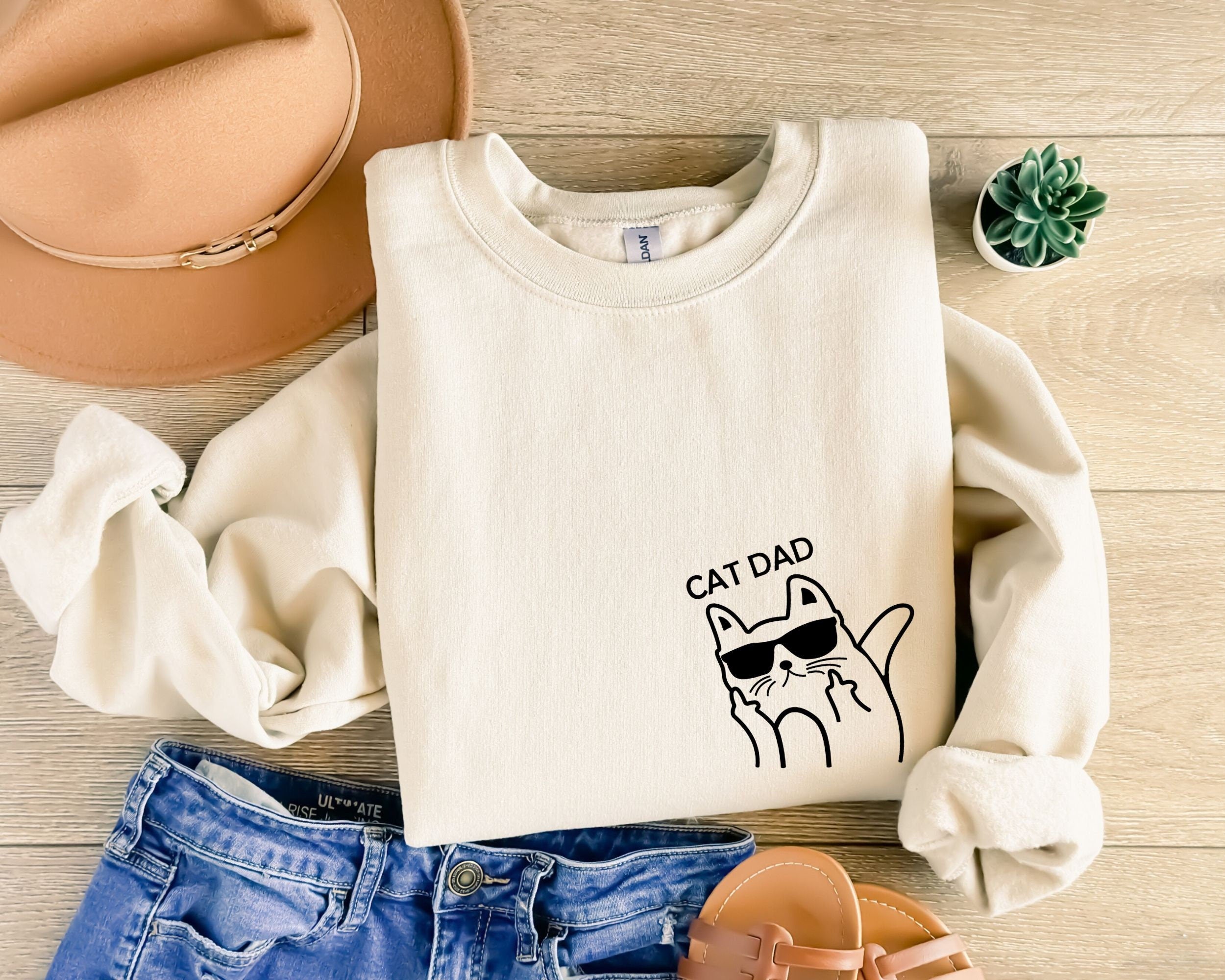 Cat Dad Sweatshirt Cat Lover Shirt Funny Cat Tee Cat Father Cat Dad Cat Daddy Shirt Animal Lover Gift Gift from the Cat Cat Dad Gift Sweatshirt – Fan Favorite · Must-Have Style