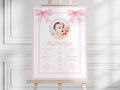 Classic Pink and White First Birthday Milestone Poster Pink Bow Birthday Pink Bow Party Girl First Birthday Pink Girl Birthday Bow PINK1 Graphic Tee – Soft Feel · Trending Graphic Apparel