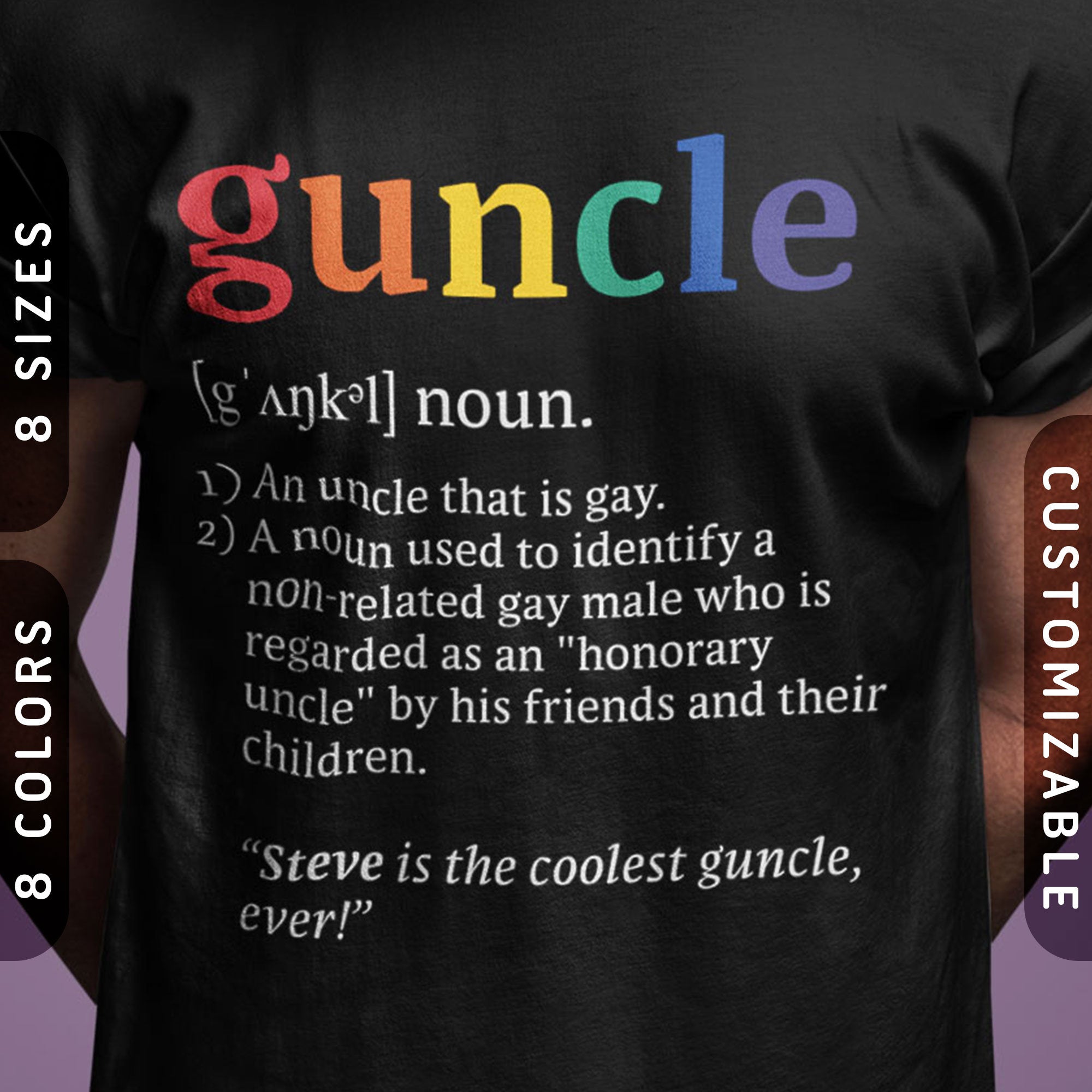Guncle Shirt Gay Uncle Shirt Guncle Definition T Shirt Gay Uncle Gift Rainbow Gay MLM Shirt Funny Uncle Gift Funcle Tshirt Graphic Tee – Bold Style · Must-Have Style