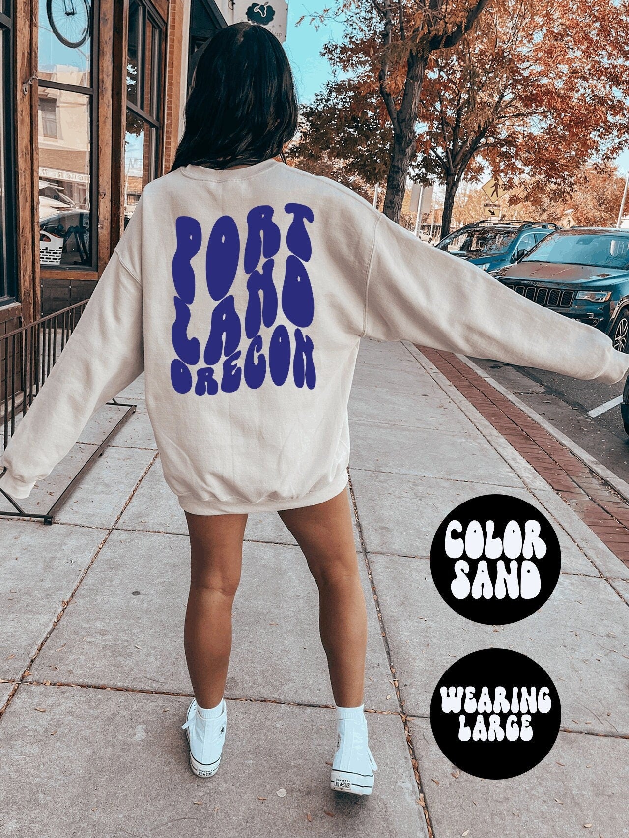 Portland Oregon BACK PRINT Sweatshirt Gifts Crewneck Funny Sweater Shirt Jumper Men Women Him Her Sweatshirt – Everyday Comfort · Trending Graphic Apparel